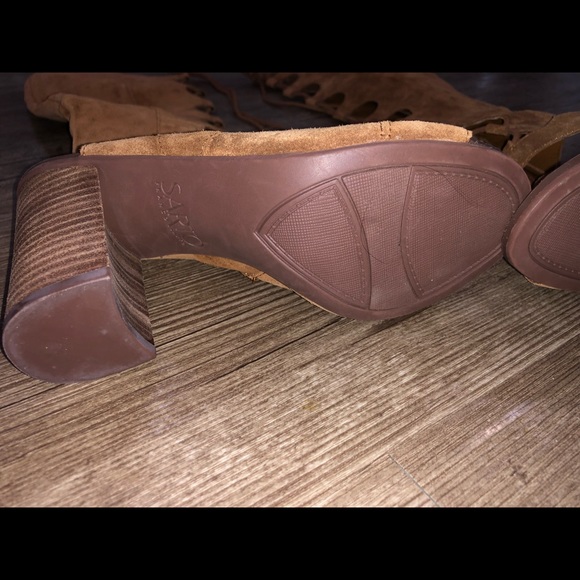 Franco Sarto SZ 5.5 Cognac Sandal Boots NWOT *Never Worn* Prairieposherca - Picture 3 of 7